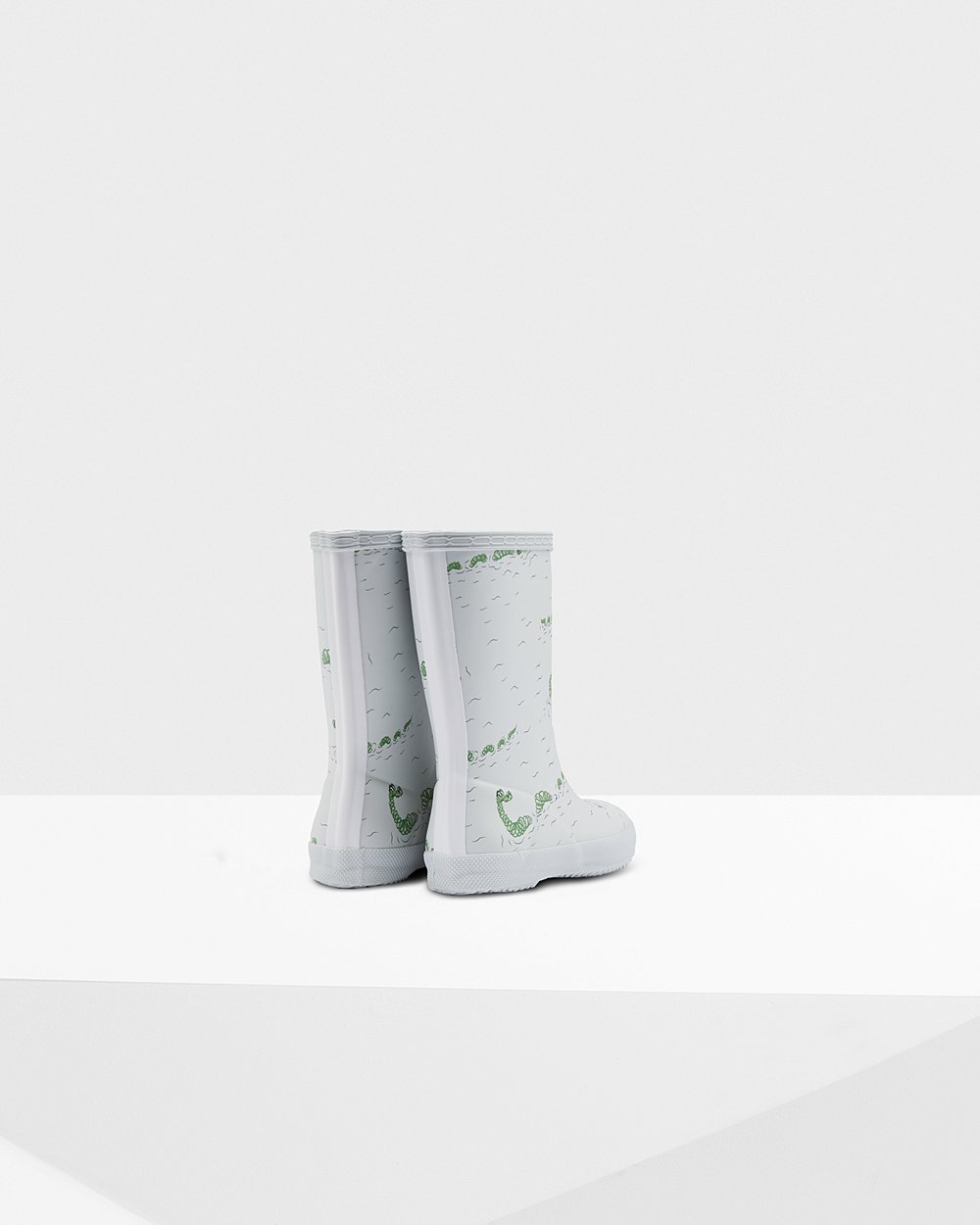 Botas De Agua Hunter Niños Gris/Azules Original First Classic Nessie Print 650834-HMT